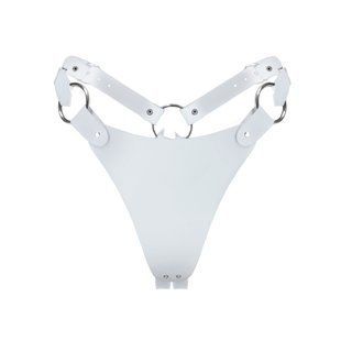 Трусики з натуральної шкіри Feral Feelings - String Bikini White SO9424 фото