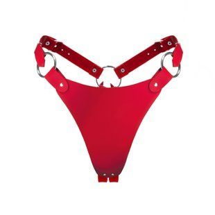 Трусики з натуральної шкіри Feral Feelings - String Bikini Red SO9425 фото
