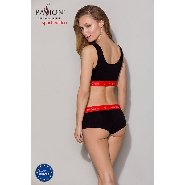 Трусики-шортики Passion PS003 PANTIES S, black SO4209 фото
