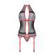 Корсет з пажами Passion SATARA CORSET XXL/XXXL red, стрінги, мереживо, застібки спереду та ззаду SO8480 фото 3
