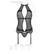 Корсет з пажами Passion SATARA CORSET XXL/XXXL red, стрінги, мереживо, застібки спереду та ззаду SO8480 фото 5