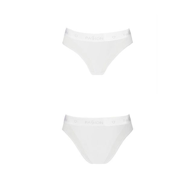 Трусики з прозорою вставкою Passion PS002 PANTIES S, white SO4197 фото