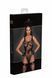 Боді Noir Handmade F242 Tulle body with patterned flock embroidery, XL SX0154 фото 7